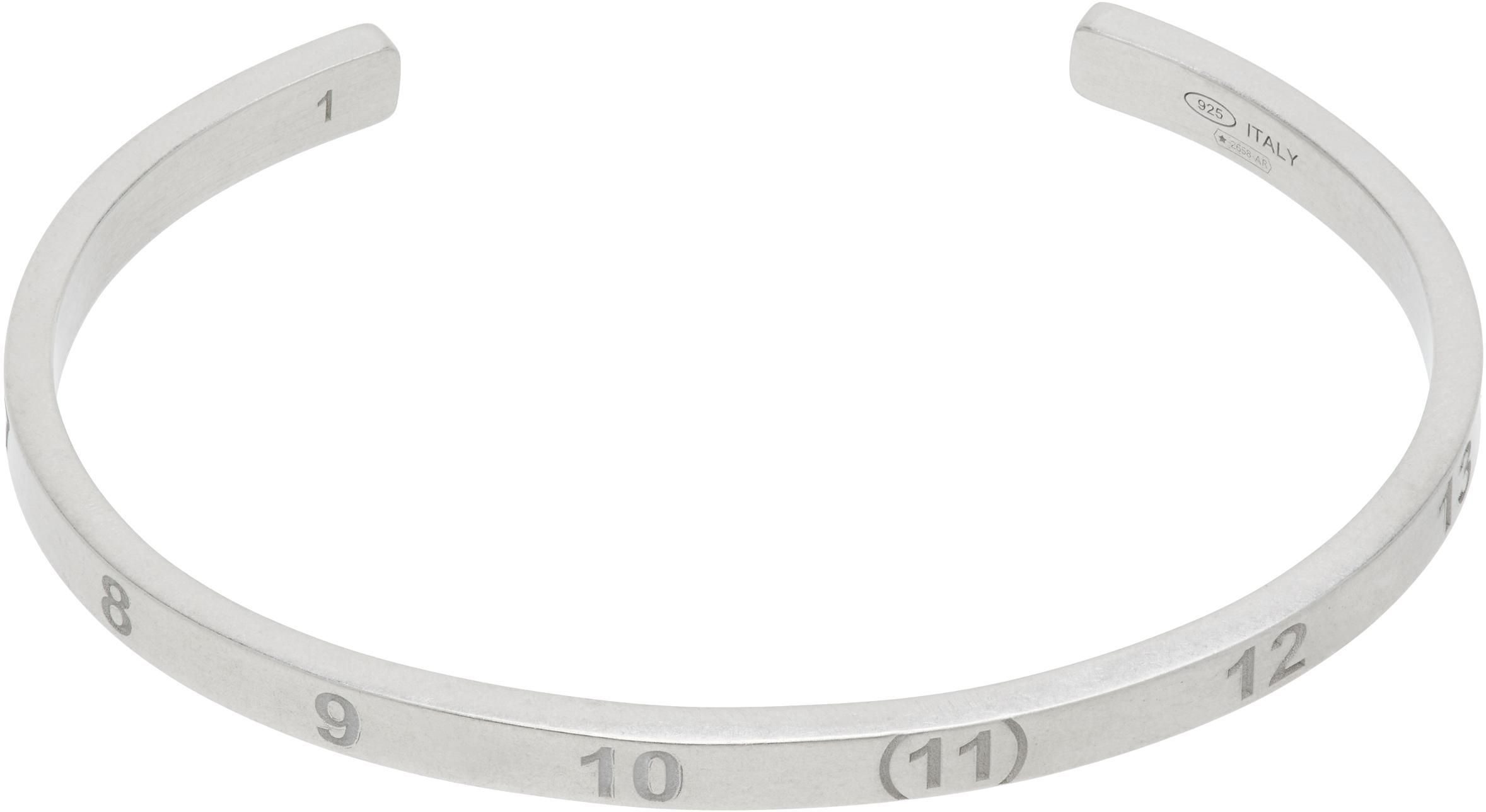 ブレスレット MAISON MARGIELA 925 SILVER BRACELET Silver Classic Chain Bracelet by MM6 Maison Margiela on Sale