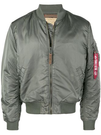 Alpha Industries Bomber con zip - Verde