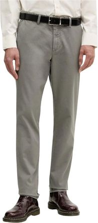 Benetton Broeken, Heren, Grijs, S, Katoen, Slim Fit Katoenen Chino