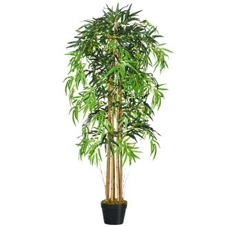 OEM Bamb&uacute; Artificial 150cm Con Maceta &Aacute;rbol Planta Sint&eacute;tica Realista Decorativa Para Casa Oficina &Oslash;18x150 Cm Verde