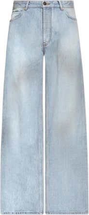 Balenciaga Jeans met logo - Heren - Loose Fit Jeans - Blauw - W33 - Katoen - Jeans