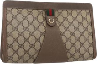 Gucci Pre-owned Vintage Clutch - Dames - Vintage Clutch - Beige - ONE Size - Vintage