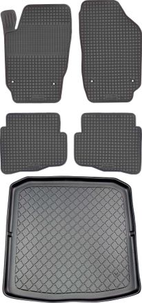 OEM Juego De Alfombrillas De Goma Para Coche Y Maletero Para Skoda Fabia I Kombi (2000-2007)