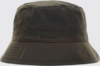 Barbour Cappello da pescatore bucket in cotone con logo ricamato