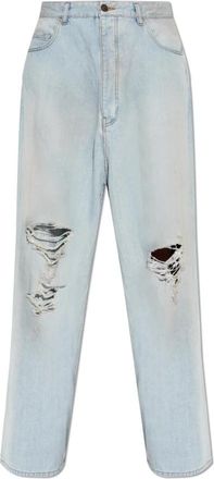 Balenciaga Jeans met Vintage Effect - Heren - Regular Fit Jeans - Blauw - S - Katoen - Jeans