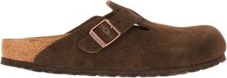 Birkenstock Schoenen, Heren, Bruin, 45 EU, Leer, Boston Narrow Fit