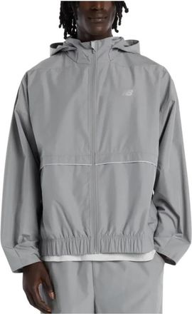 New Balance Elusive Shell Jacket - Heren - Hardloopjassen - Grijs - M - Polyester - Fitness