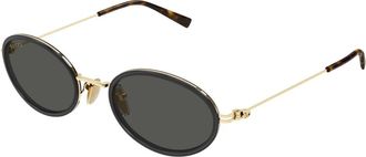 Gucci Sunglasses, unisex, Gray, Size: 52 MM Round Sunglasses