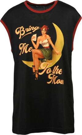Dolce & Gabbana Mouwloze Tops - Dames - Tops zonder mouwen - Zwart - L - Katoen - Tops