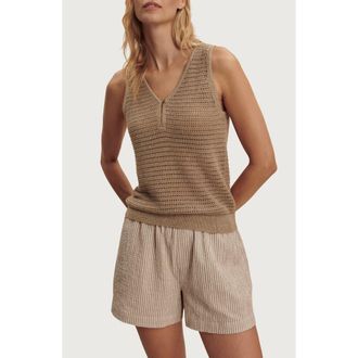 Varley Ramon Cotton Knit Tank in Sepia Twist at Nordstrom, Size Xx-Small
