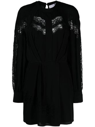 Iro Belinda lace-trim dress - Black