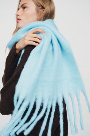Maeve Solid Brushed Fringe Scarf