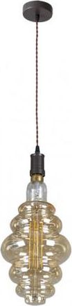 Fabrilamp Fabrilamp - Colgante Loreto 1xe27 Marron/ambar Bombilla Incluida 8w 3000k 620lm Regx20x20 Cm