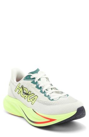 Hoka One One Mach 7 Running Shoe in Frost /Neon Yuzu at Nordstrom, Size 10.5