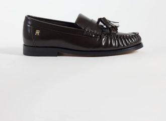 Tommy Hilfiger Mocassini marroni con nappe-Marrone