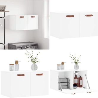 vidaXL Mobile a Parete Bianco 60x36,5x35 cm in Legno Multistrato - Mobile a parete - Armadio a parete