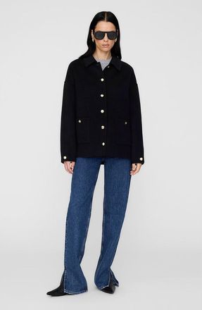 Anine Bing Luca Cashmere Blend Jacket in Black at Nordstrom, Size Large