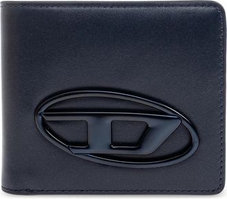 Diesel Holi-D BI Fold leren portemonnee - unisex - Portefeuilles - Blauw - ONE Size - Leer - Accessoires