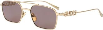 Gucci Chique dameszonnebril voor een stijlupgrade - Dames - Accessoires - Geel - Maat: 54 MM
