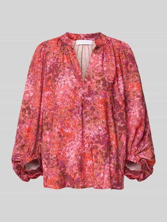 Rich & Royal Relaxed Fit Bluse aus Viskose mit V-Ausschnitt in Pink, Gr&ouml;&szlig;e 34