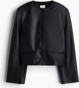 H&M Jacke mit Coating - Schwarz