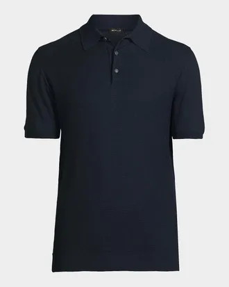 Kiton Diamond Weave Polo Shirt