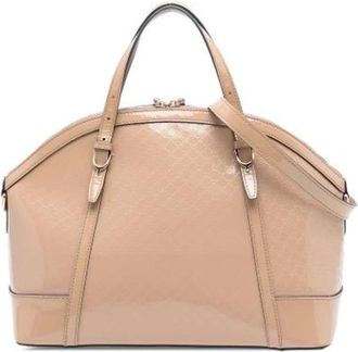 Gucci Pre-owned Handbags, female, Beige, Size: ONE SIZE Pre-owned Leather Handbag