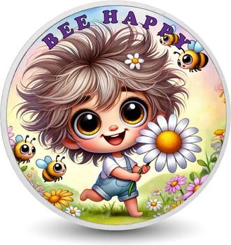 OEM Moneda De Plata Coloreada De 1 Oz De Bee-lightful Adventures
