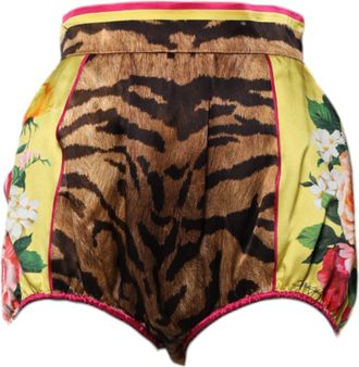 Dolce & Gabbana Multicolor Floral High Waist Hot Pants Womens Shorts