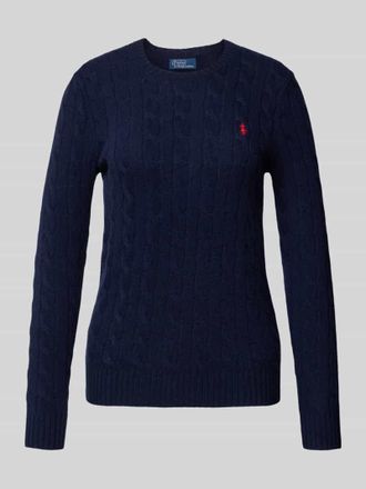 Polo Ralph Lauren Strickpullover aus Wolle-Kaschmir-Mix Modell JULIANNA in Marine, Größe XL