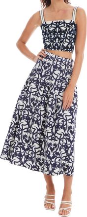 Allison New York Mabel Midi Skirt In Damask