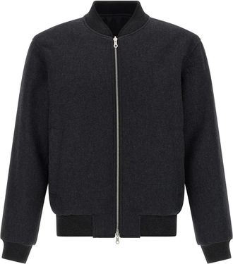 Dries Van Noten Jassen, Heren, Zwart, L, Katoen, Volker Reversible Bomber Jacket