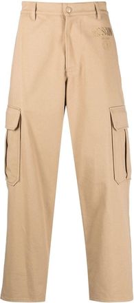 Moschino cargo-pocket wide-leg trousers - men - Cotton - 50 - Neutrals