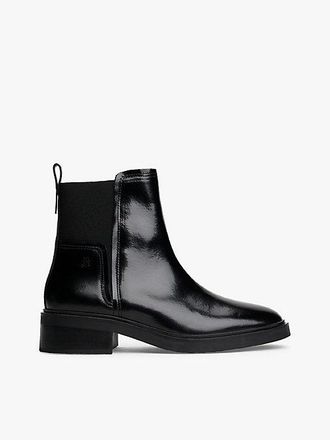 Tommy Hilfiger Leather Square Toe Chelsea Boots