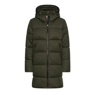 Camel Active Waterafstotende Parka met Warme Voering in de Zakken - Dames - Parka Jassen - Groen - 2XL - Polyester - Jassen