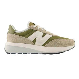 New Balance Heren 370 Su&egrave;de Trainers (Groen, Wit)