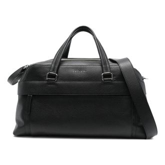 Orciani Micron Midi leren weekendtas - Heren - Weekendtassen - Zwart - ONE Size - Leer - Tassen