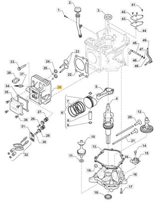 STIGA Sports Original Stiga Motor Culata St 350 Tractor De C&eacute;sped 118551380/0