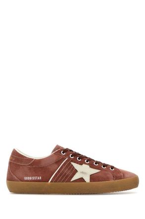 Golden Goose Red Lace Up Sneakers