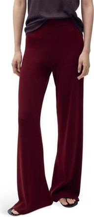 Mango Pull-On Straight Leg Knit Pants in Maroon at Nordstrom Rack, Size X-Small