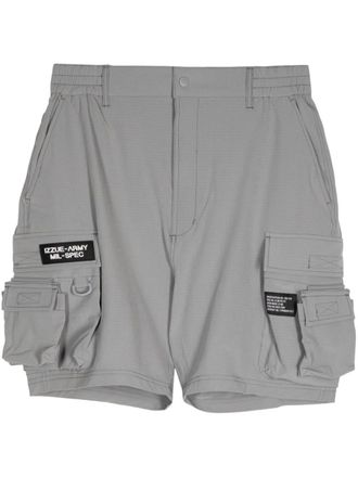 Izzue logo-appliqué ripstop cargo shorts - Grey