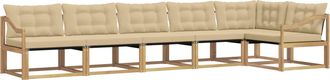 vidaXL Conjunto De Sof&aacute;s De Exterior 6 Uds. Y Beige Vidaxl