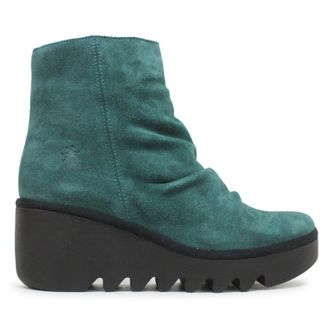 FLY London BAAN538FLY Oil Suede Womens Ankle Boots - Petrol - Size:UK 4