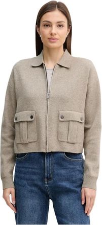 DKNY Dkny, Truien & Vesten, Dames, Beige, L, Wol, Wolmix Vest