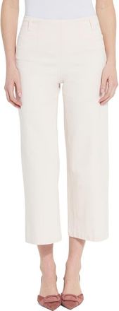 Lyss&eacute; Layton Pull-On High Waist Crop Wide Leg Knit Jeans in Barely Pink at Nordstrom, Size X-Small
