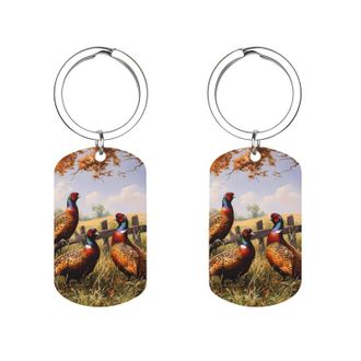 Generic Pheasant Animal Cute Keychain Metal Key Ring Keychains Bag Purse Pendant Charms for Women Men