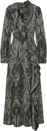 Ulla Johnson Sabrina Zijden Maxidress - Dames - Maxi kleedjes - Blauw - XS - Kleedjes