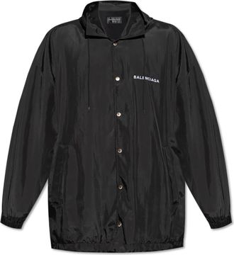 Balenciaga Heren, Jassen, Zwart, Maat: M Leer