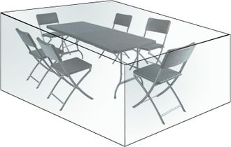 Woltu Funda Protectora De Muebles Jard&iacute;n Cubierta De Conjunto De Muebles Pe Funda Para Sof&aacute; Exterior Impermeable Anti-uv A Prueba De Polvo Y Viento 240x136x