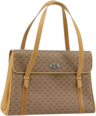 Gucci Pre-owned Handbags, female, Beige, Size: ONE SIZE Pre-owned Vintage Small GG Hand Bag
